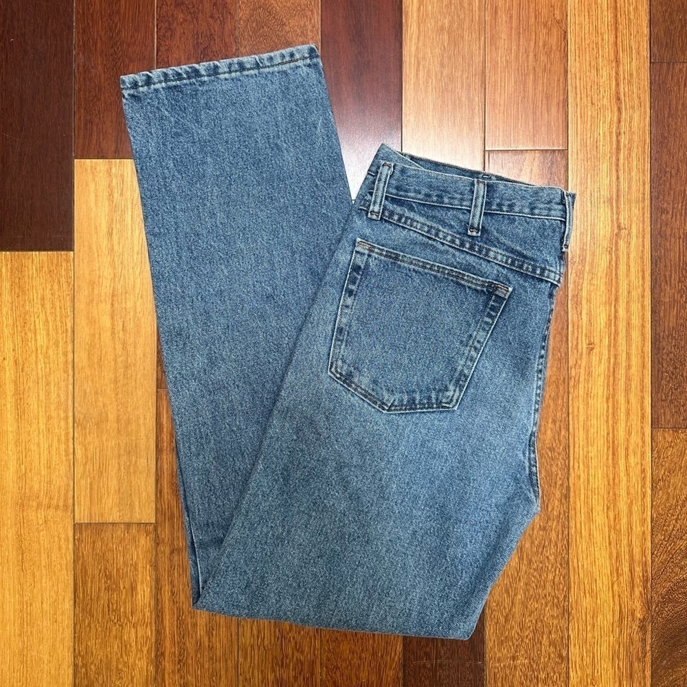 Rustler | Classic straight leg blue denim jeans size 34x32
